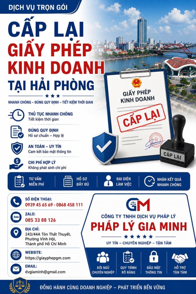 Cấp Lại Giấy Phép Kinh Doanh Tại Hải phòng