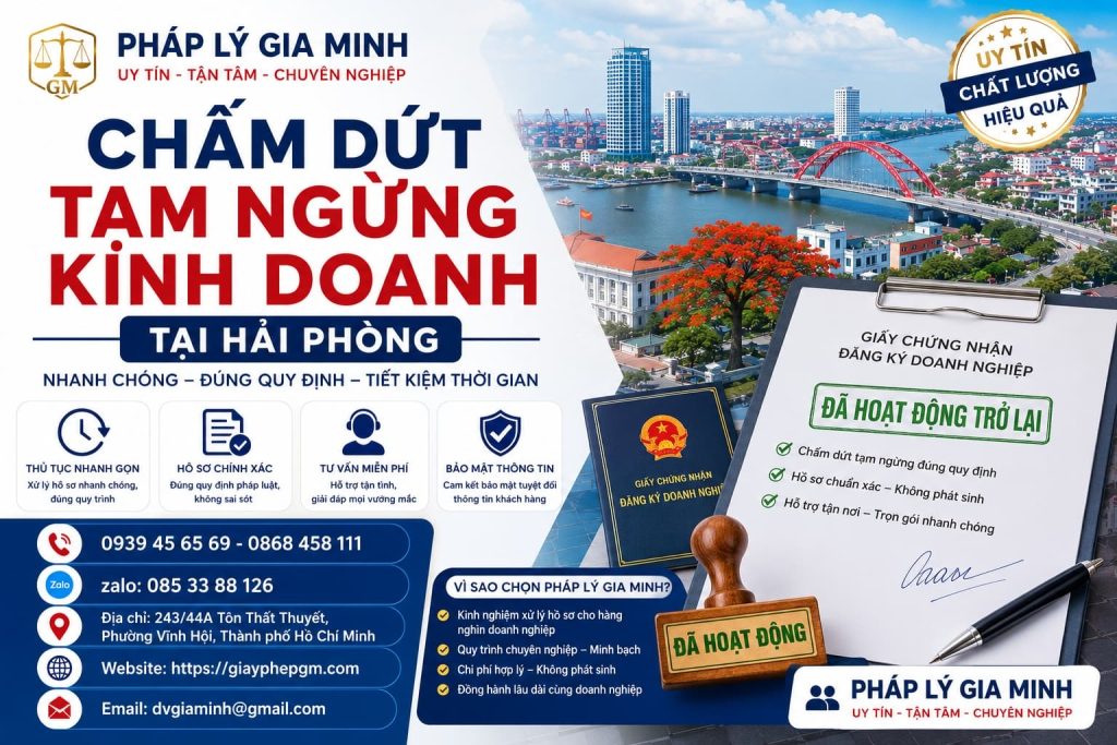Chấm Dứt Tạm Ngừng Kinh Doanh Tại Hải phòng