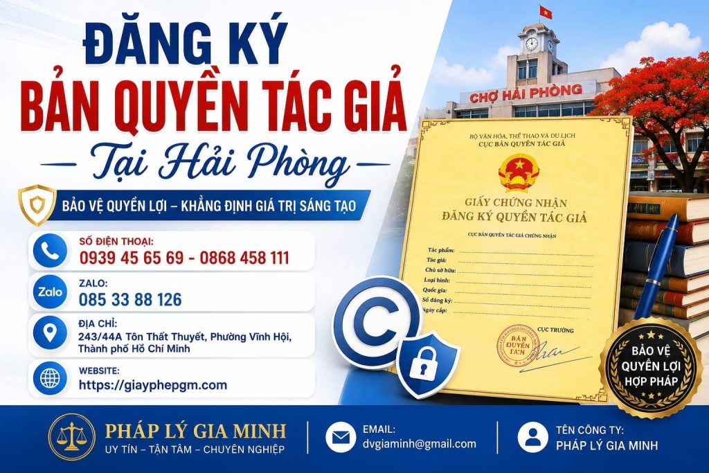 Đăng Ký Bản Quyền Tác Giả Tại Hải phòng