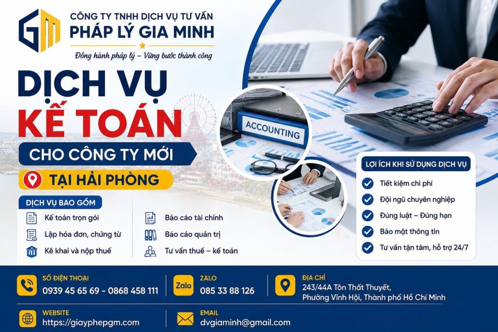 Dịch Vụ Kế Toán Cho Công Ty Mới Tại Hải Phòng – Giải Pháp Quản Lý Tài Chính Hiệu Quả, Đúng Quy Định 1 Dịch Vụ Kế Toán Cho Công Ty Mới Tại Hải phòng