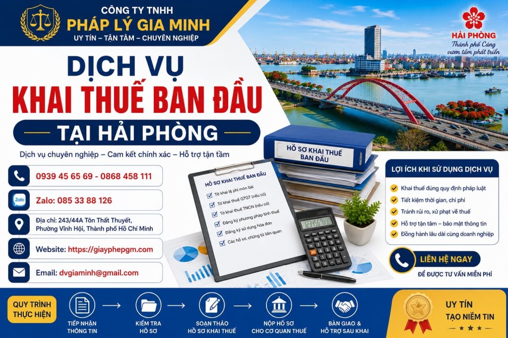 Dịch Vụ Khai Thuế Ban Đầu Tại Hải Phòng – Hỗ Trợ Doanh Nghiệp Mới Thành Lập 1 Dịch Vụ Khai Thuế Ban Đầu Tại Hải phòng