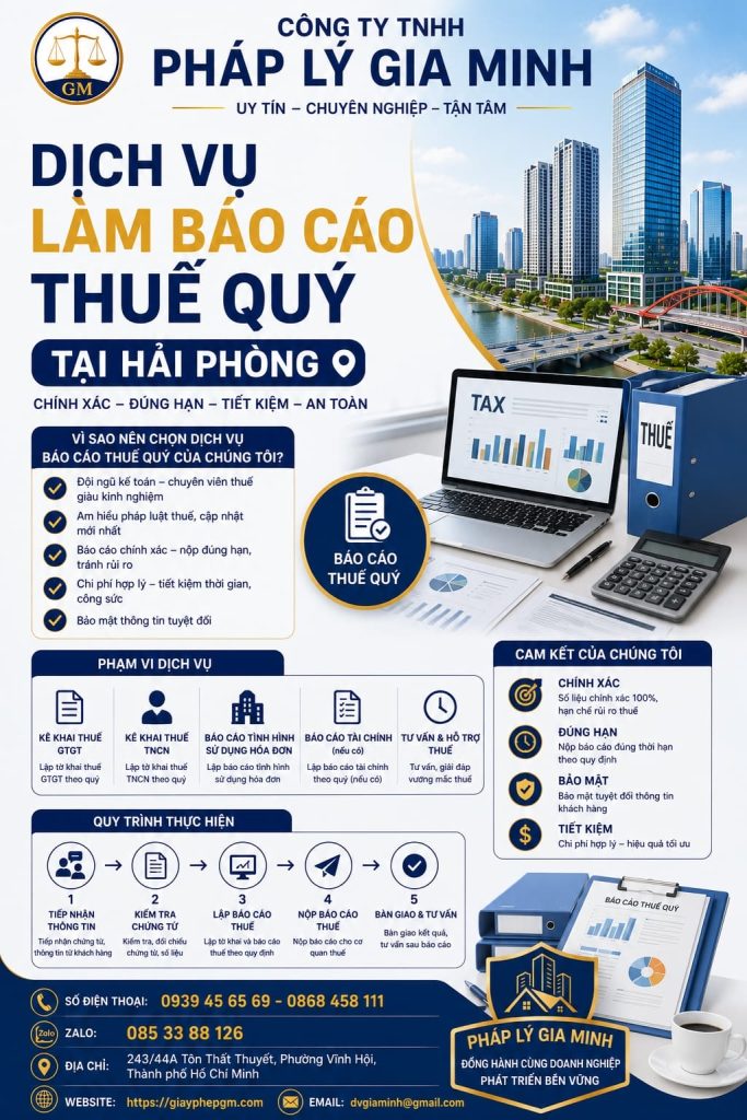 Dịch Vụ Làm Báo Cáo Thuế Quý Tại Hải Phòng 1 Dịch Vụ Làm Báo Cáo Thuế Quý Tại Hải phòng