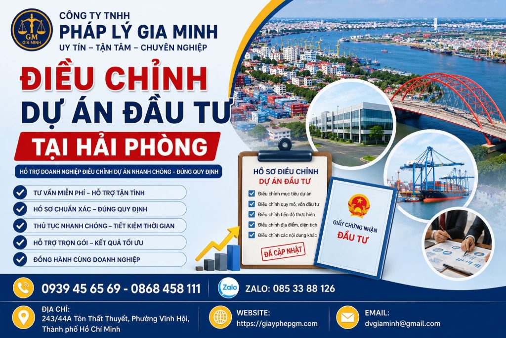 Điều Chỉnh Dự Án Đầu Tư Tại Hải phòng