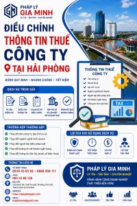 Điều Chỉnh Thông Tin Thuế Công Ty Tại Hải phòng