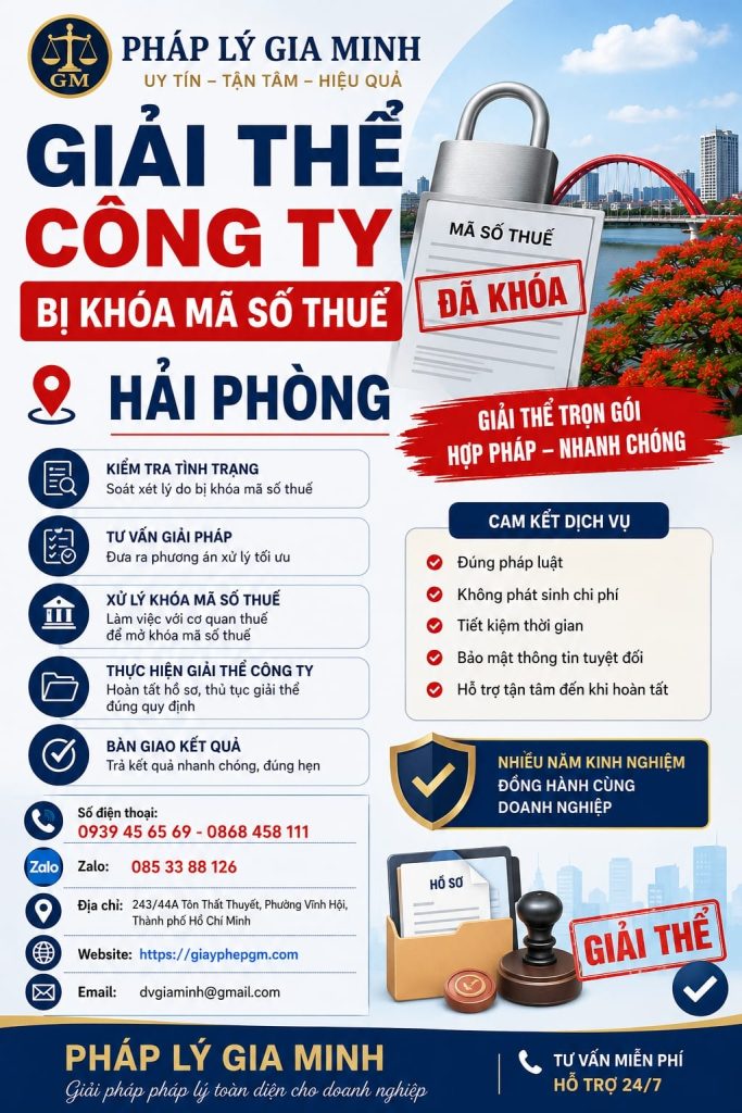 Giải Thể Công Ty Bị Khóa Mã Số Thuế Tại Hải phòng