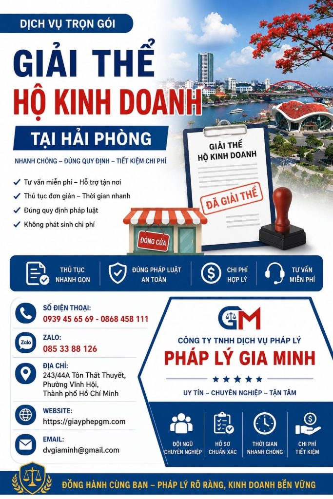 Giải Thể Hộ Kinh Doanh Tại Hải phòng