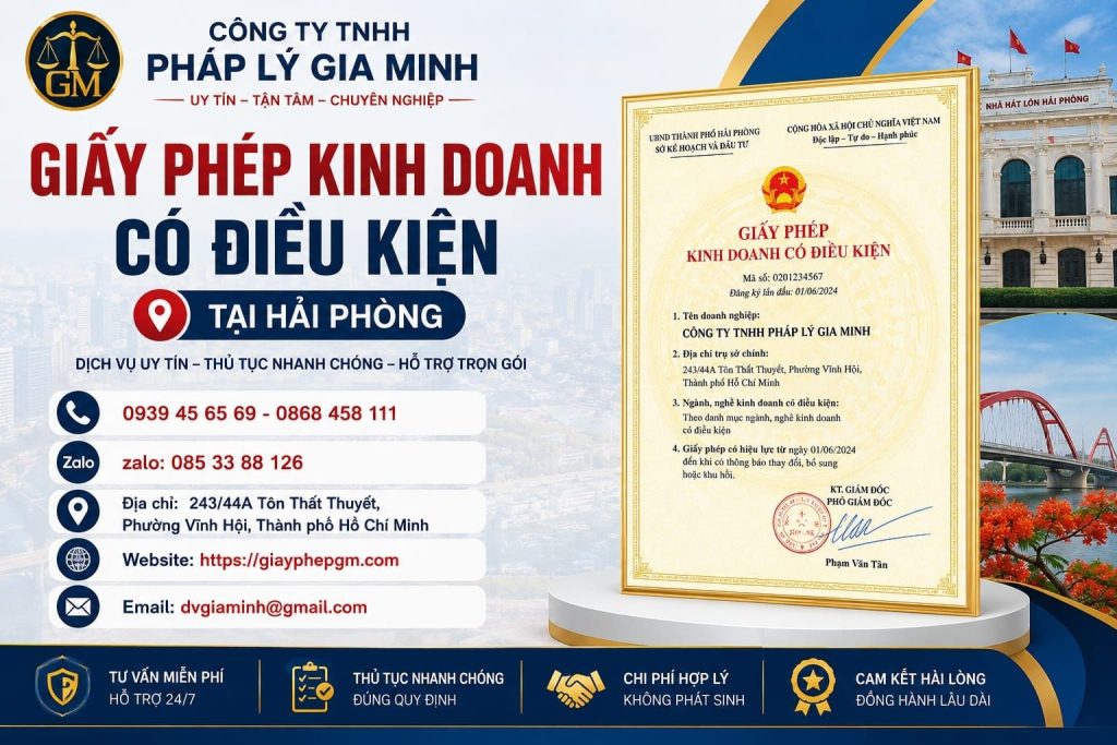 Giấy Phép Kinh Doanh Có Điều Kiện Tại Hải phòng
