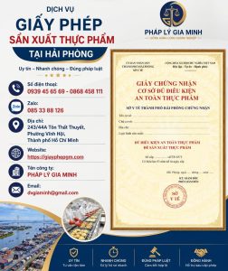 Giấy Phép Sản Xuất Thực Phẩm Tại Hải phòng