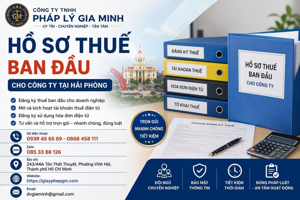 Hồ Sơ Thuế Ban Đầu Cho Công Ty Tại Hải phòng