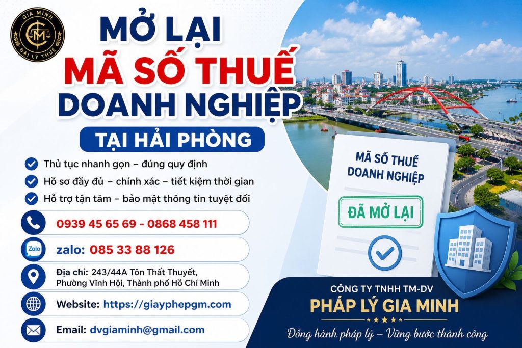 Mở Lại Mã Số Thuế Doanh Nghiệp Tại Hải phòng