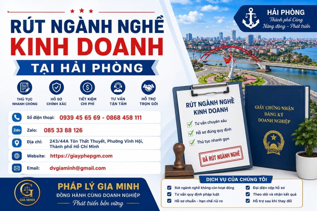 Rút Ngành Nghề Kinh Doanh Tại Hải phòng