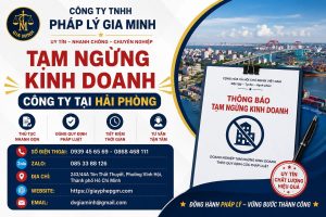 Tạm Ngừng Kinh Doanh Công Ty Tại Hải phòng