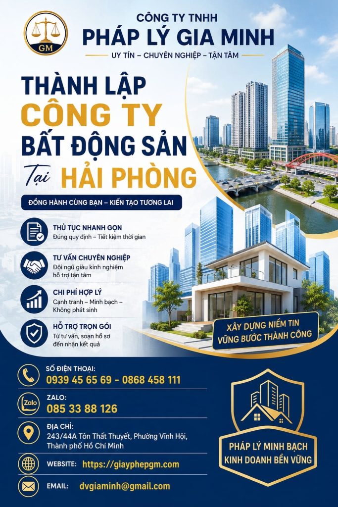 Thành Lập Công Ty Bất Động Sản Tại Hải phòng