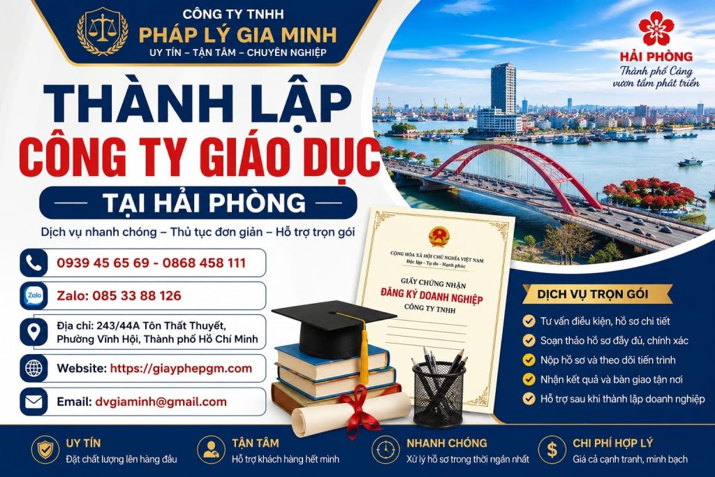 Thành Lập Công Ty Giáo Dục Tại Hải phòng