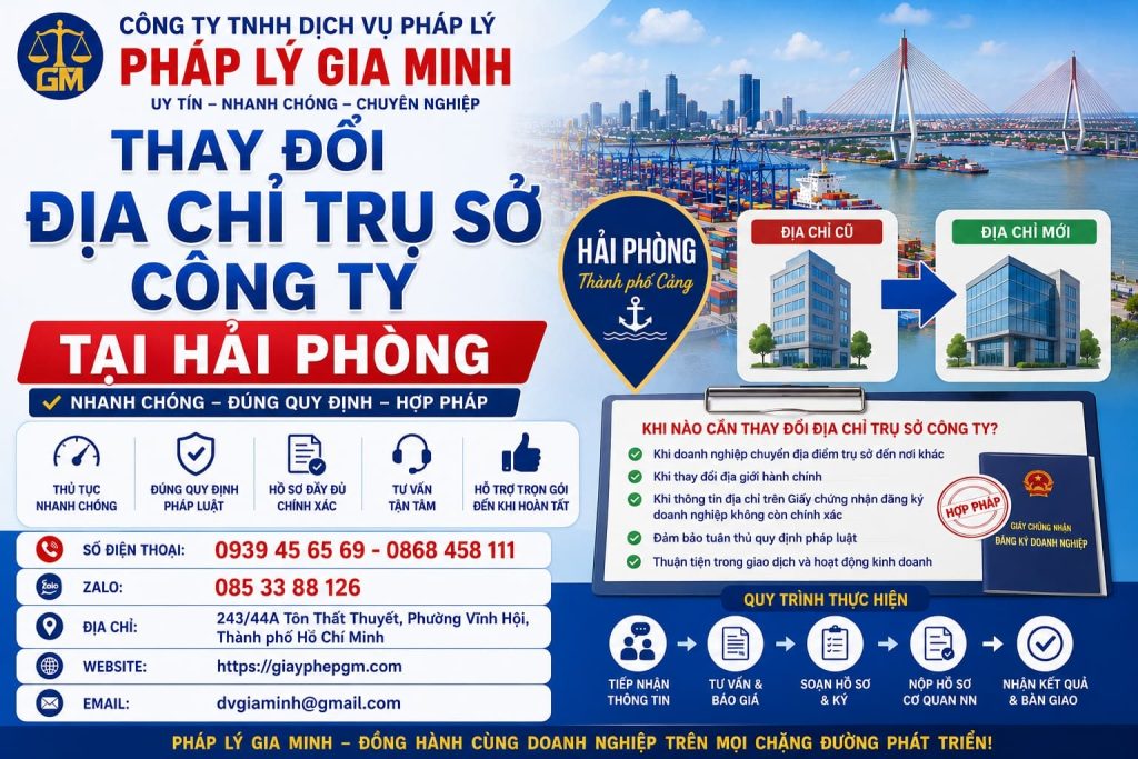 Thay Đổi Địa Chỉ Trụ Sở Công Ty Tại Hải phòng