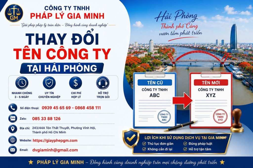 Thay Đổi Tên Công Ty Tại Hải phòng