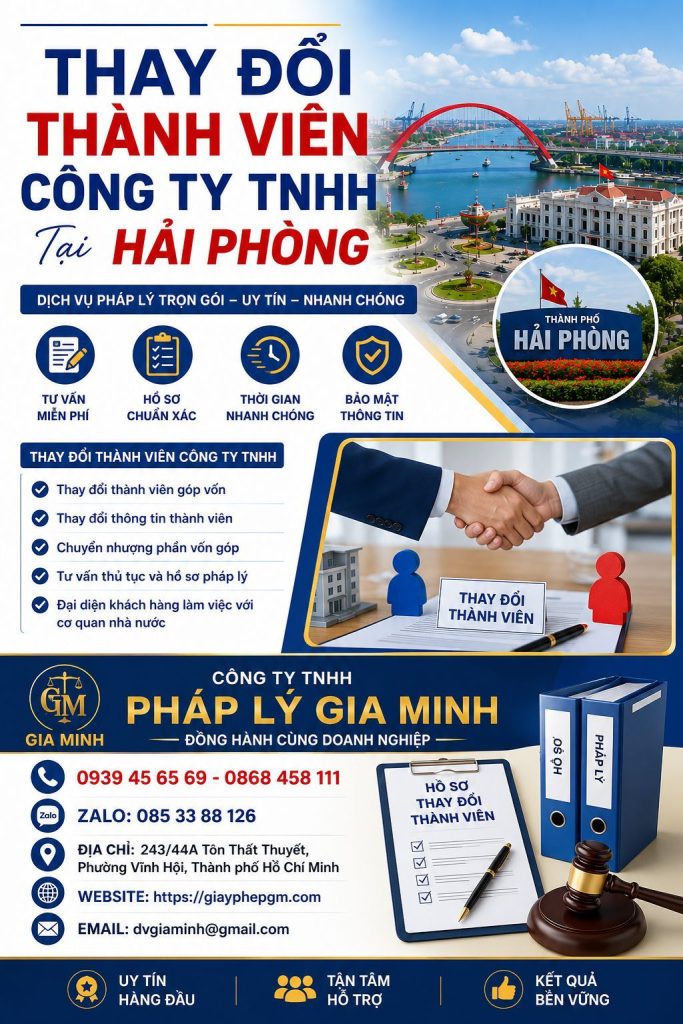 Thay Đổi Thành Viên Công Ty TNHH Tại Hải Phòng – Thủ Tục Pháp Lý Quan Trọng Khi Chuyển Nhượng, Rút Vốn Hoặc Tái Cơ Cấu Doanh Nghiệp 1 Thay Đổi Thành Viên Công Ty TNHH Tại Hải phòng