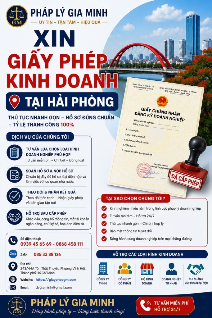 Xin Giấy Phép Kinh Doanh Tại Hải phòng