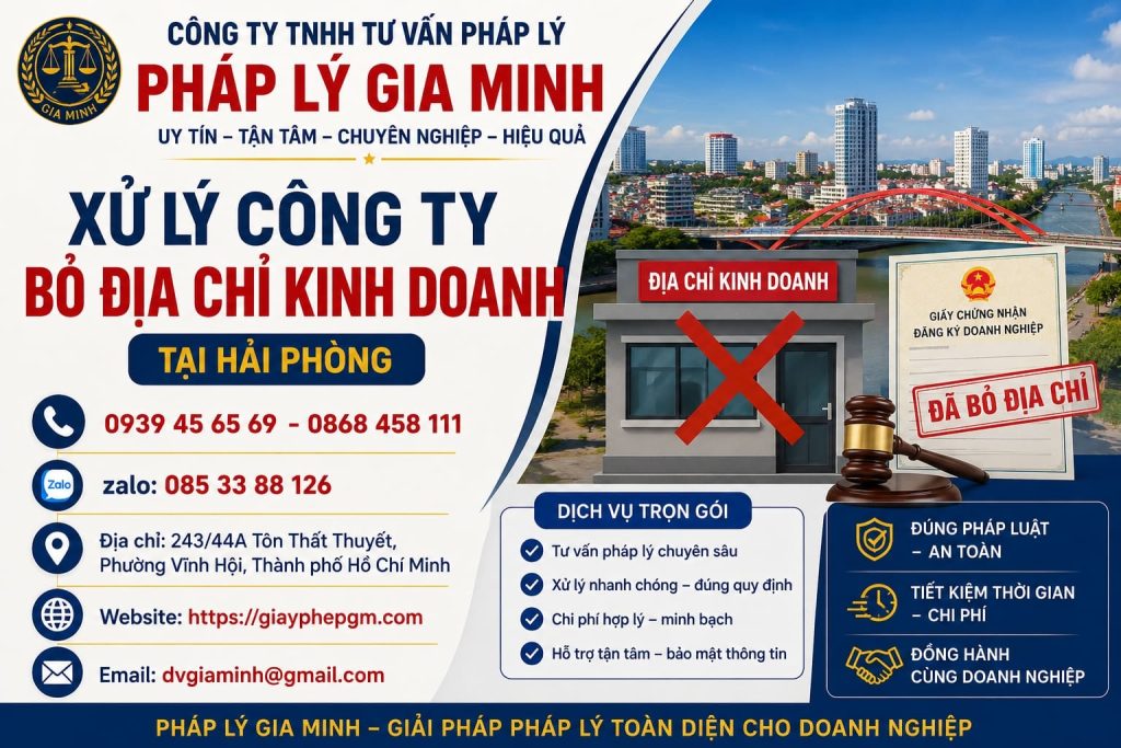 Xử Lý Công Ty Bỏ Địa Chỉ Kinh Doanh Tại Hải phòng