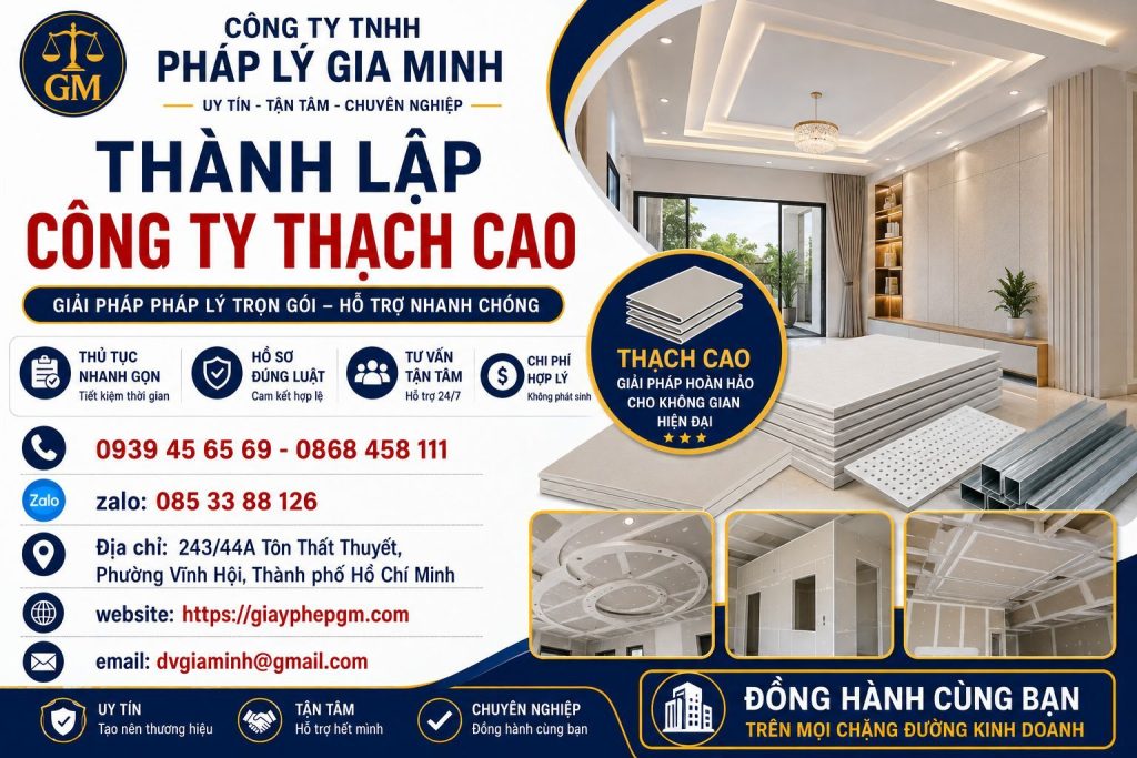 Thành Lập Công Ty Thạch Cao