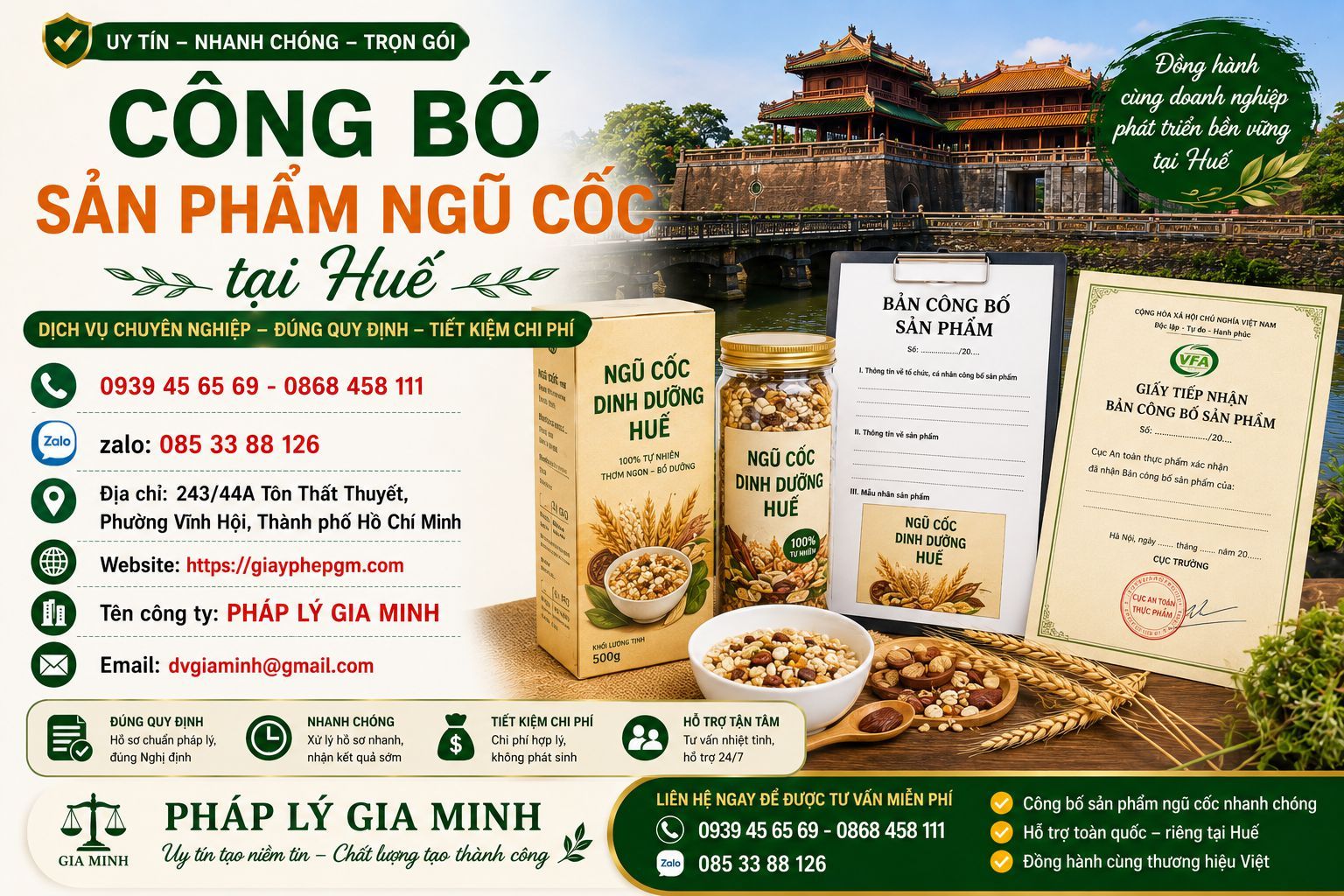 Công bố sản phẩm ngũ cốc tại Huế