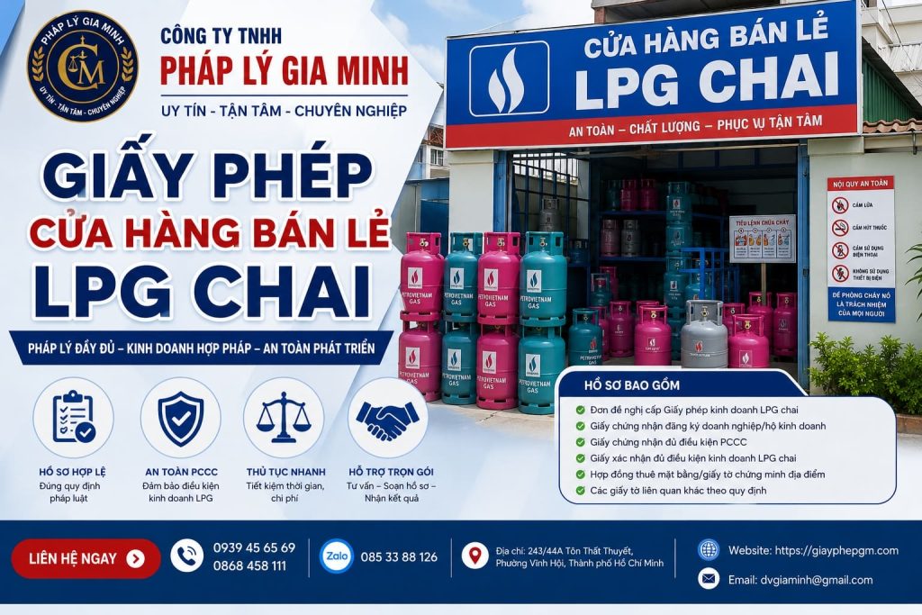 Giấy phép cửa hàng bán lẻ LPG chai
