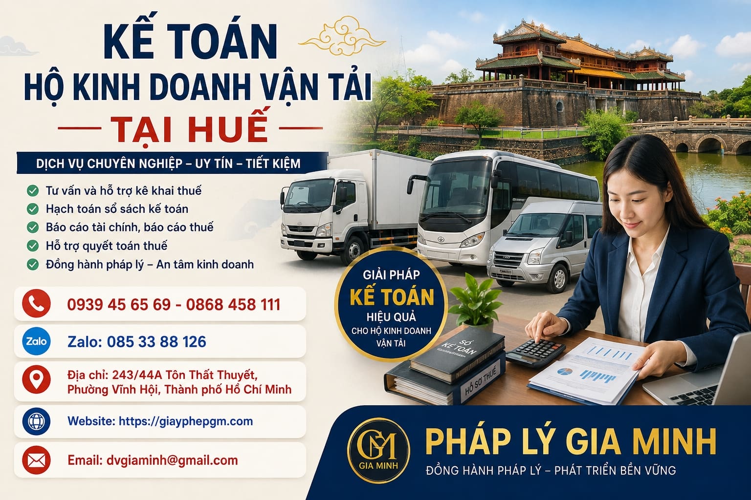 Kế toán hộ kinh doanh vận tải tại Huế