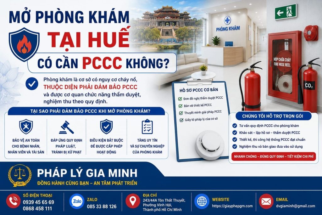 Mở phòng khám tại Huế có cần PCCC không