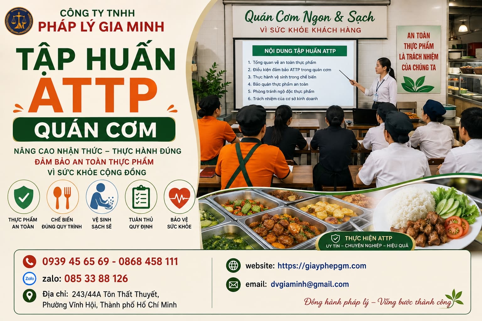 Tập huấn ATTP quán cơm