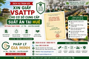 Xin giấy VSATTP cho cơ sở cung cấp suất ăn tại Huế